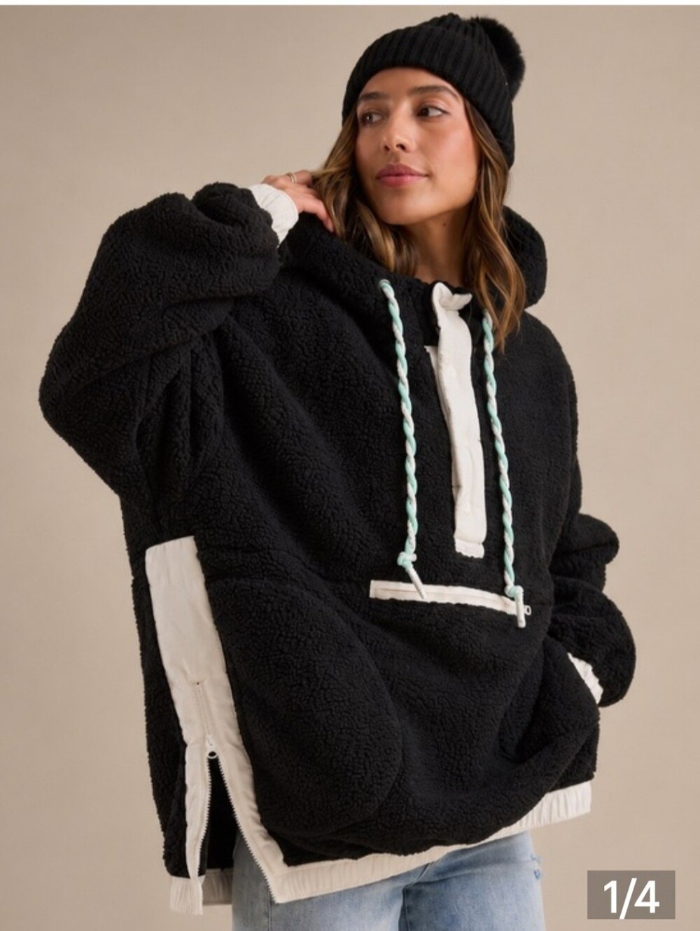 NWT! Altar'd State Frostbite Cozy Oversized Sherpa Hoodie . Size S MAKE OFFER!!!